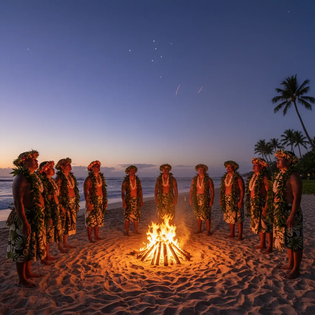 Hawaiian Makahiki ceremony honoring Makali'i