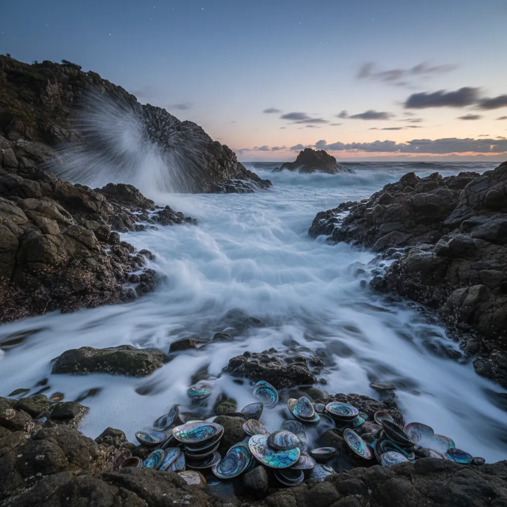 The rugged coastline representing the domain of Waitā