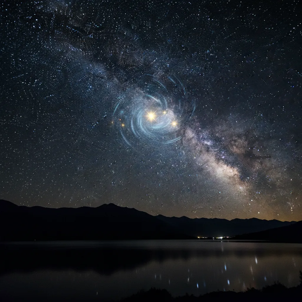 The star Ururangi shining in the Matariki cluster representing the winds