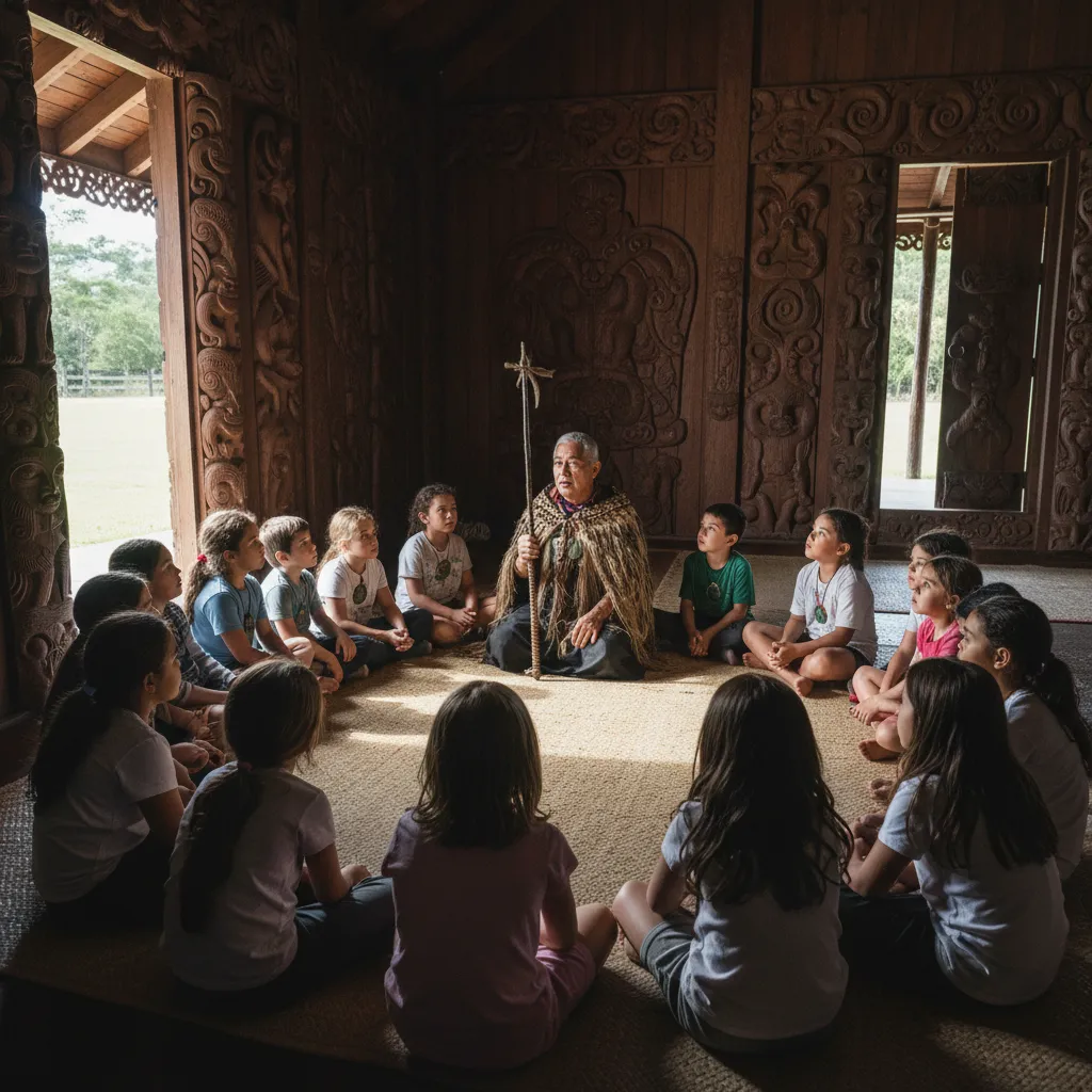Storytelling session about Matariki in a Marae