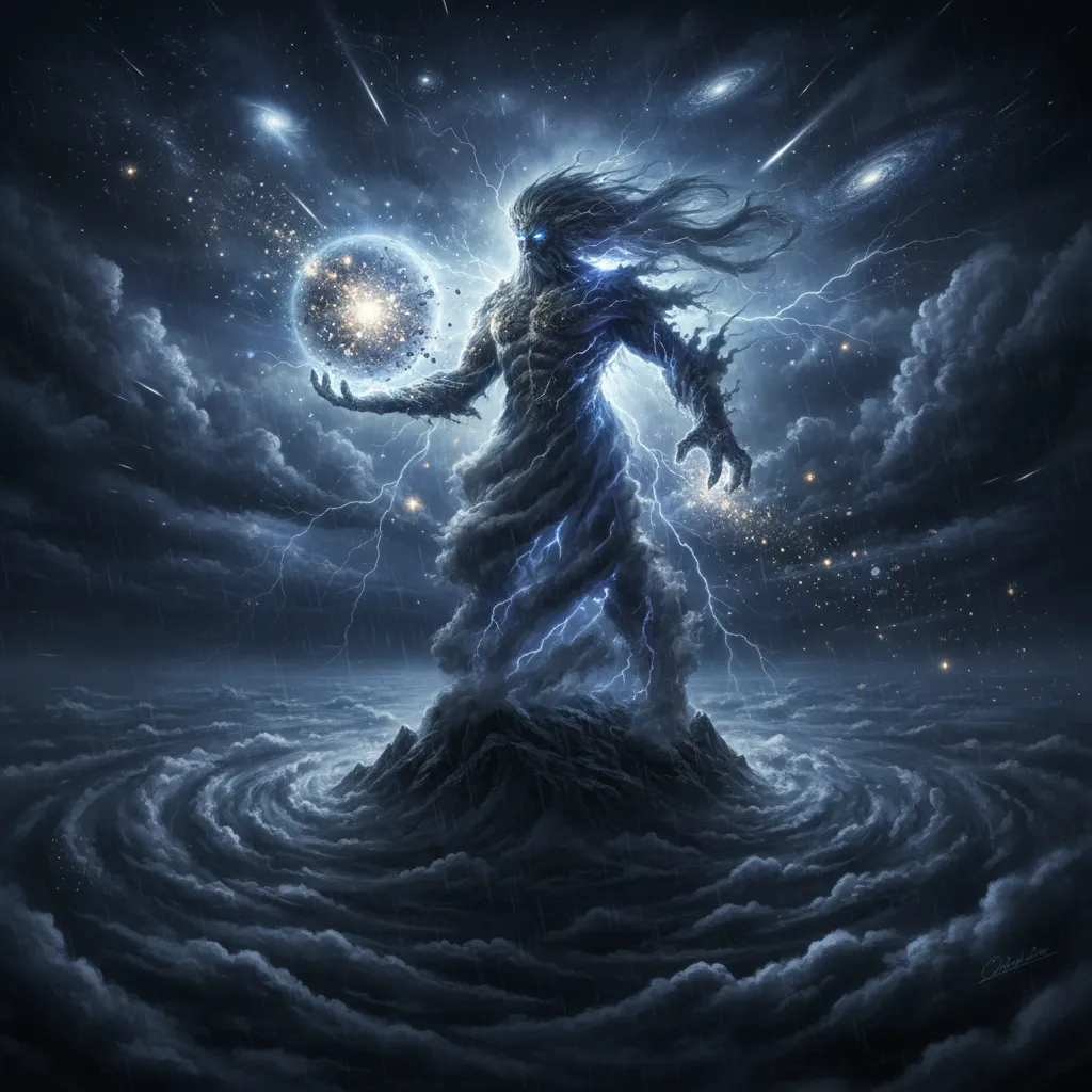 Tāwhirimātea crushing his eyes to create the Matariki stars