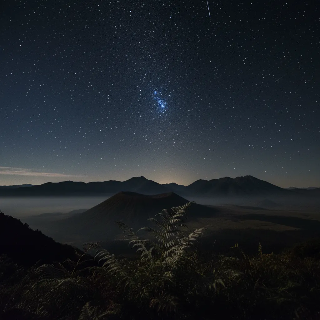 Matariki star cluster in the night sky