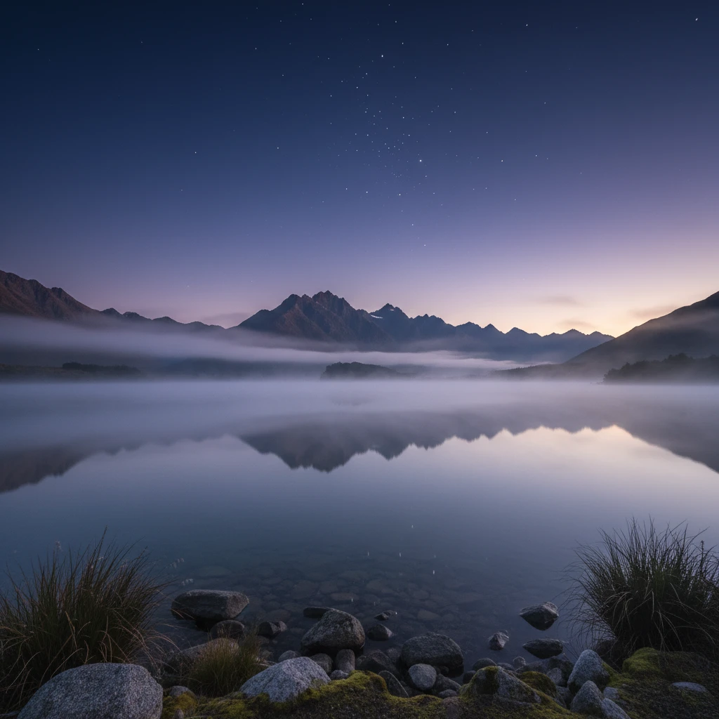 Matariki star cluster rising at dawn to signal the Māori New Year
