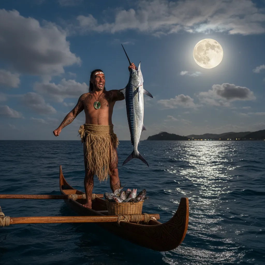 Fishing during the Tangaroa moon phase