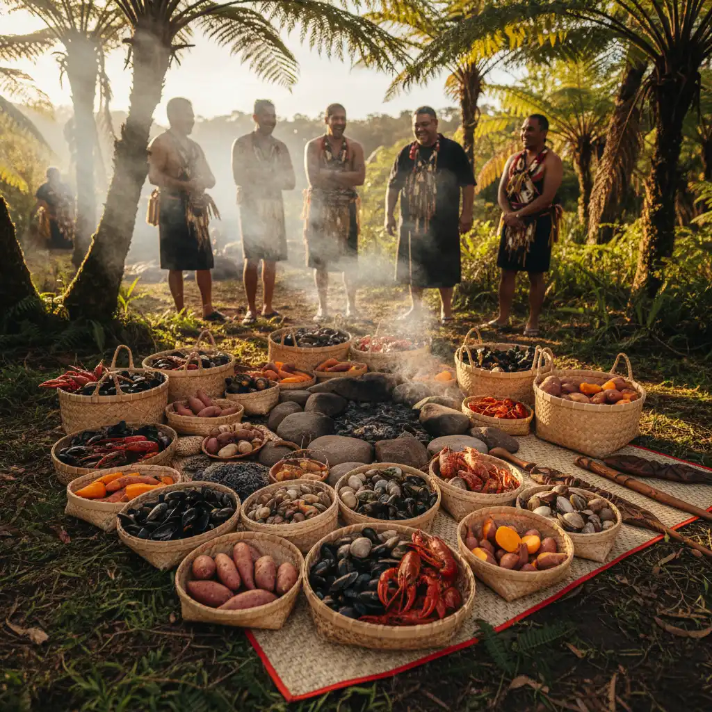 Traditional Māori feast representing Matariki Ahunga Nui