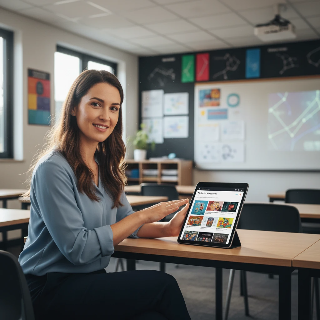 Teacher downloading digital Matariki resources