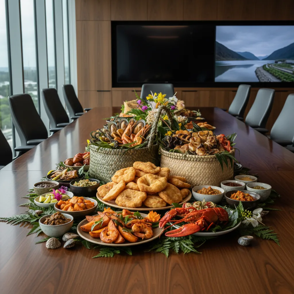 Matariki morning tea spread with traditional kai