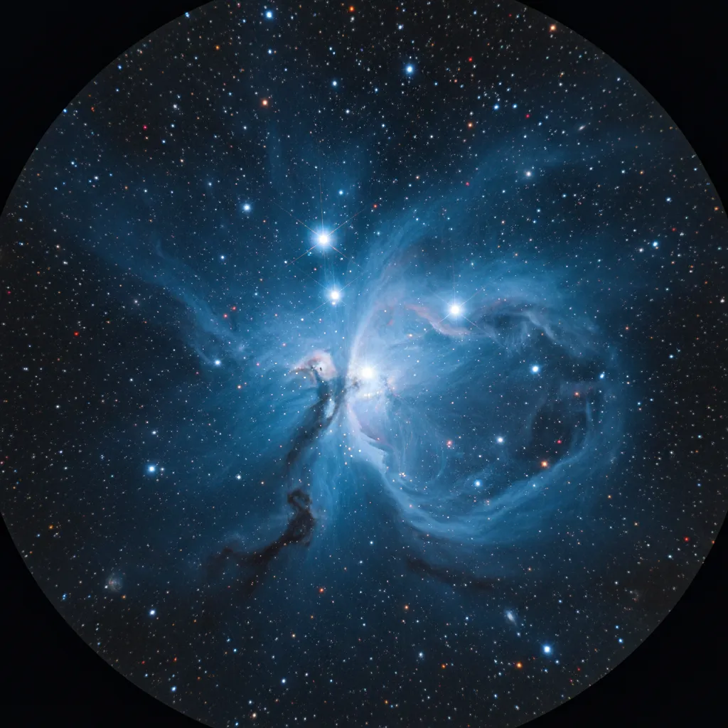 Telescopic view of the Matariki star cluster