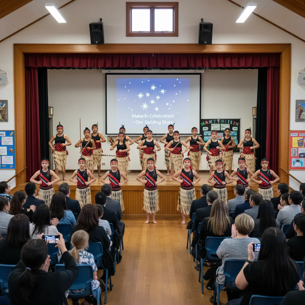 School assembly using Matariki resources for teachers