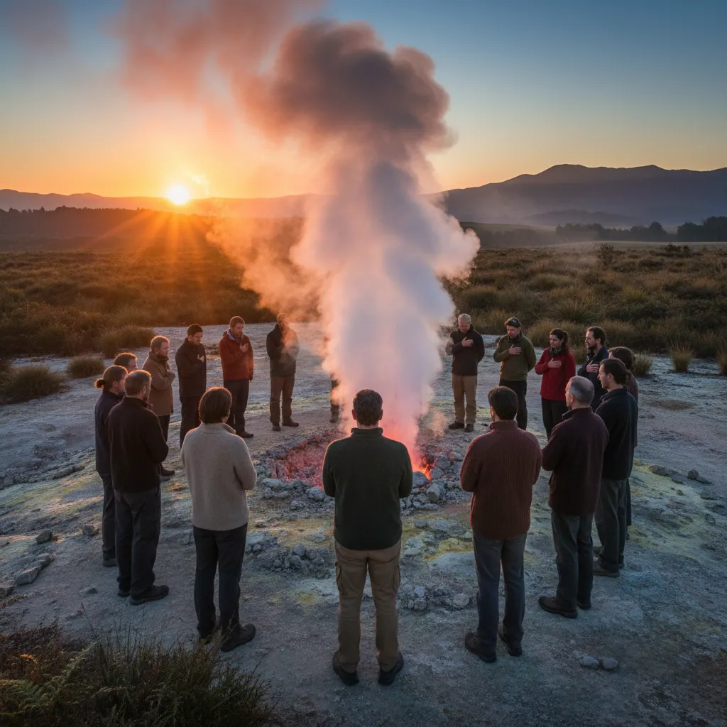 Community gathering for a Matariki Hautapu ceremony