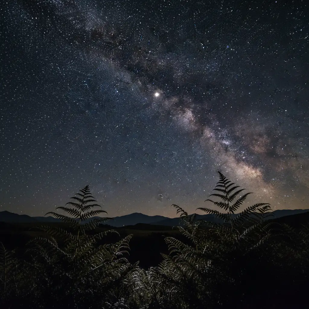 The Matariki star cluster in the night sky highlighting Hiwa-i-te-rangi