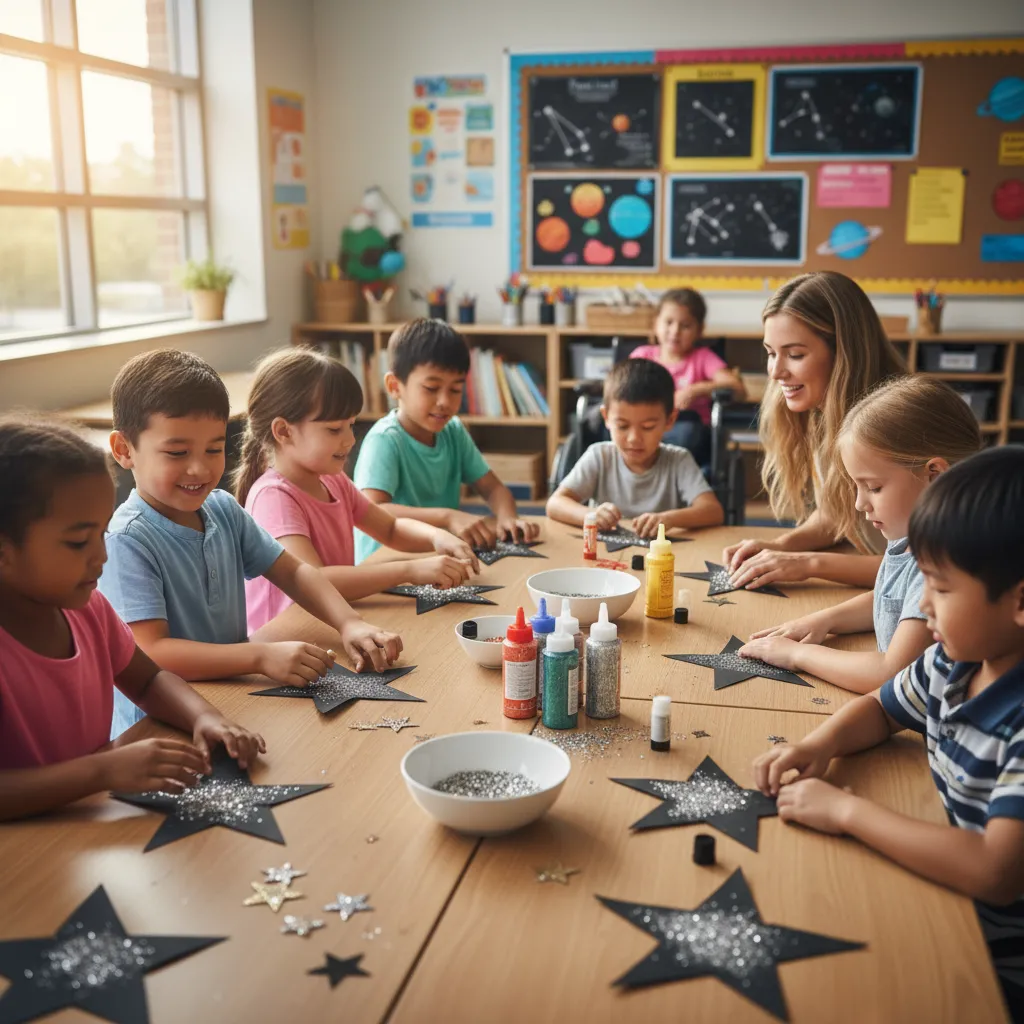 Children engaging in Matariki educational crafts