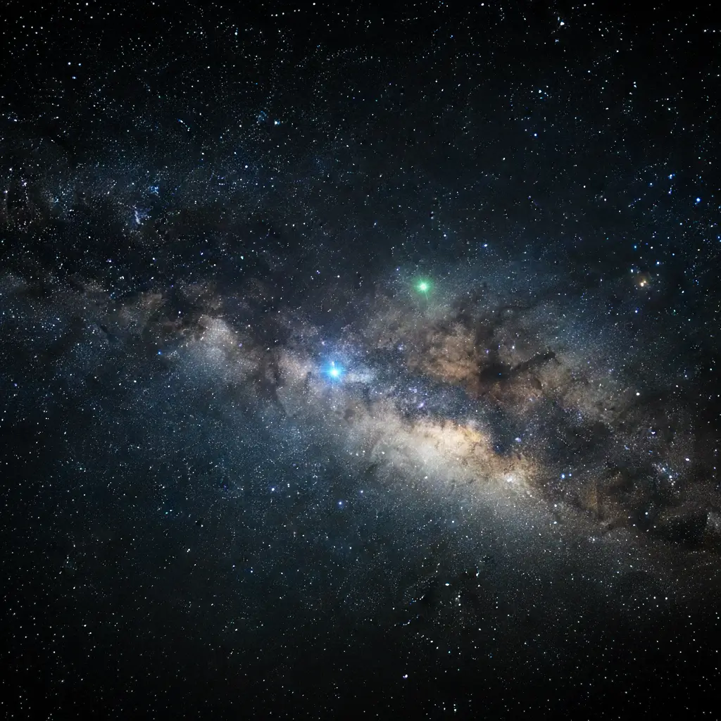 The Matariki star cluster featuring Waitī and Waitā