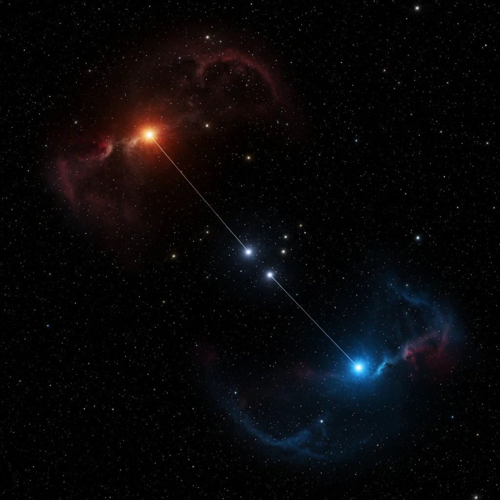 Color contrast between Rigel and Betelgeuse