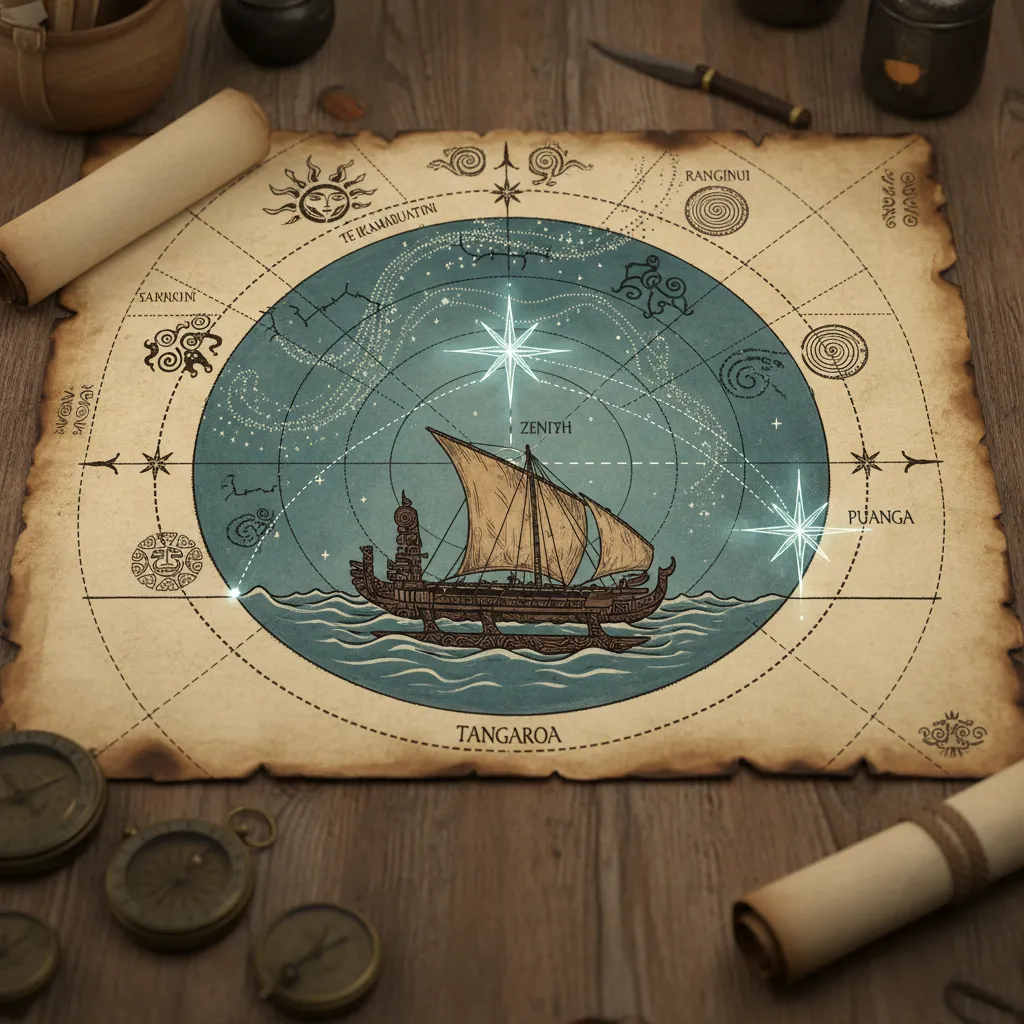 Diagram of Zenith Star navigation technique