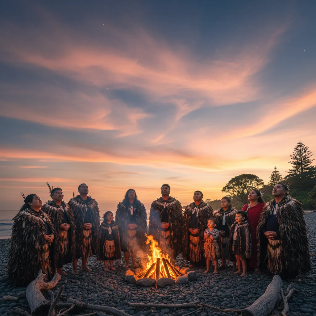 Whānau gathering to celebrate Matariki and remember ancestors