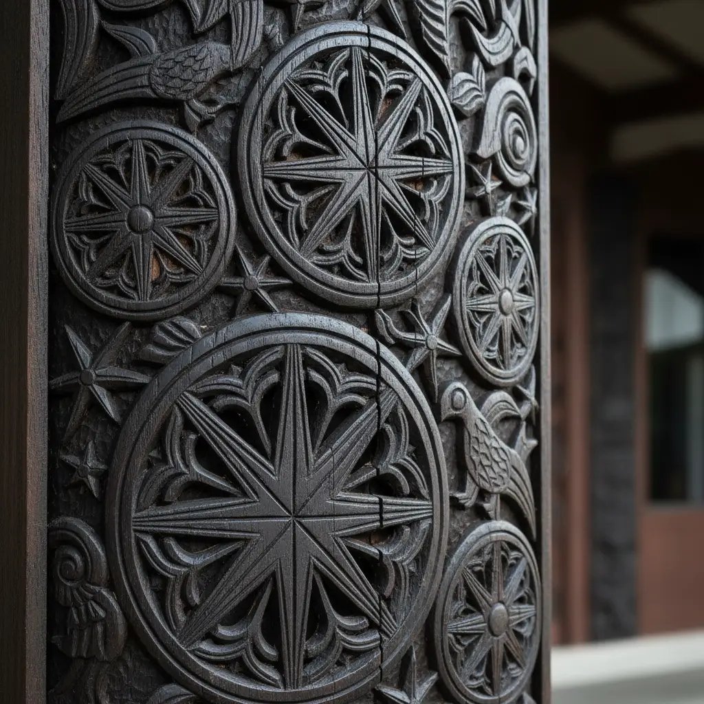 Traditional Māori carving depicting celestial stories