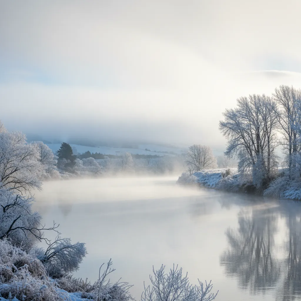Peaceful winter landscape in Whanganui