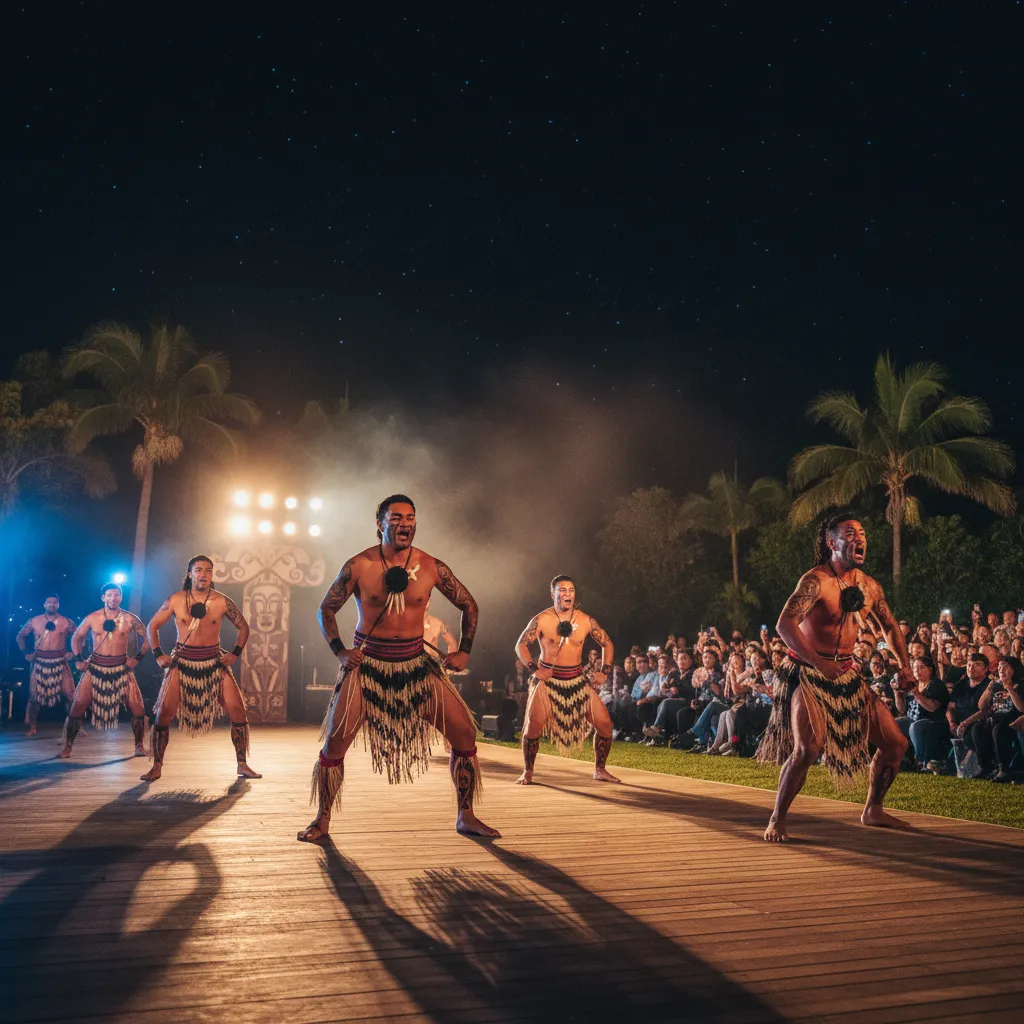 Kapa Haka performance at a Puanga cultural festival
