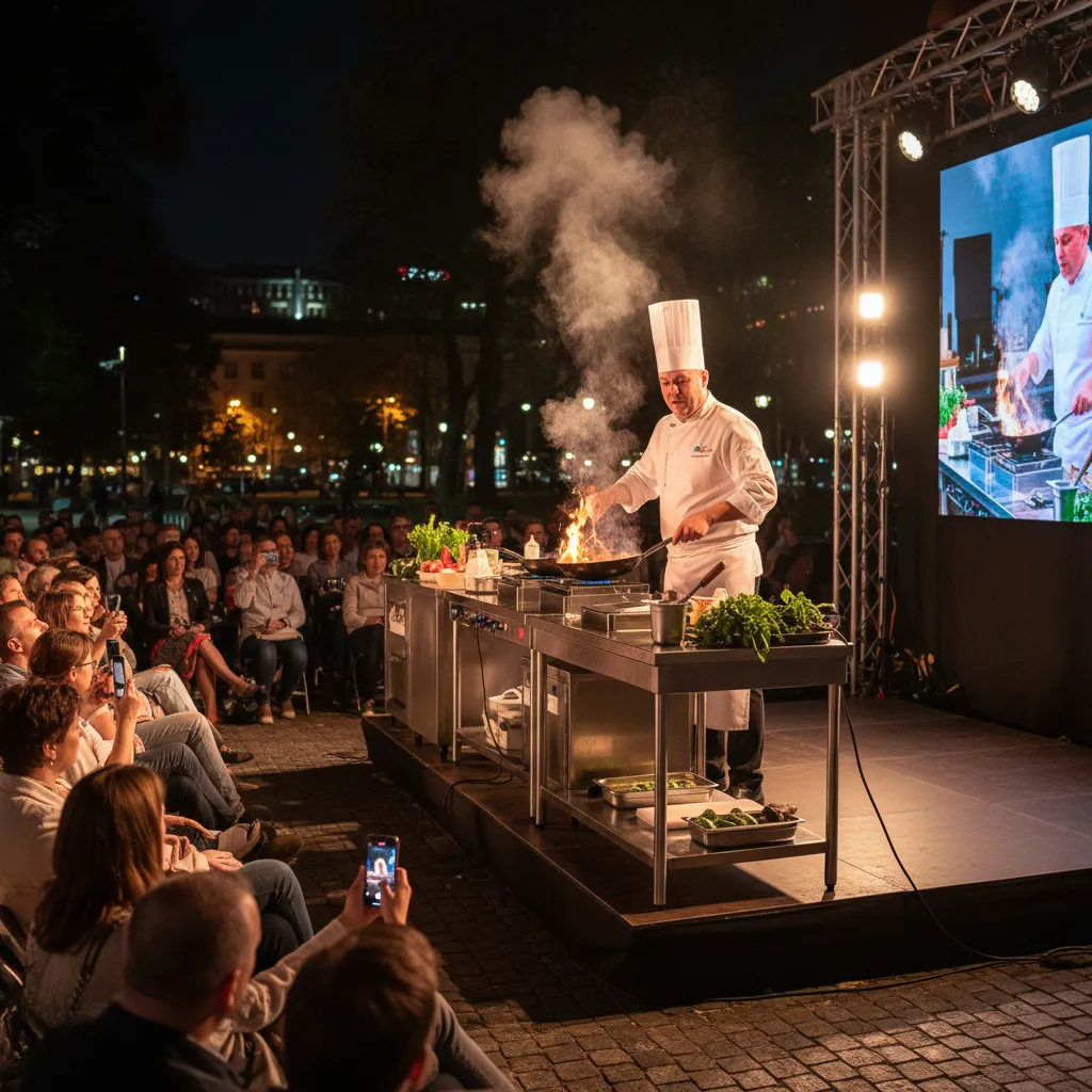 Live cooking demonstration at Puanga Kai Festival