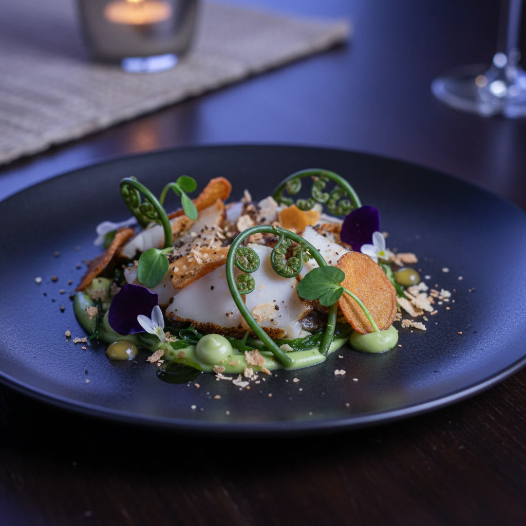 Modern Māori cuisine plated for a Matariki dinner event
