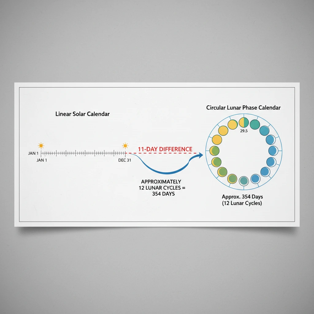 Comparison of solar and lunar calendar cycles