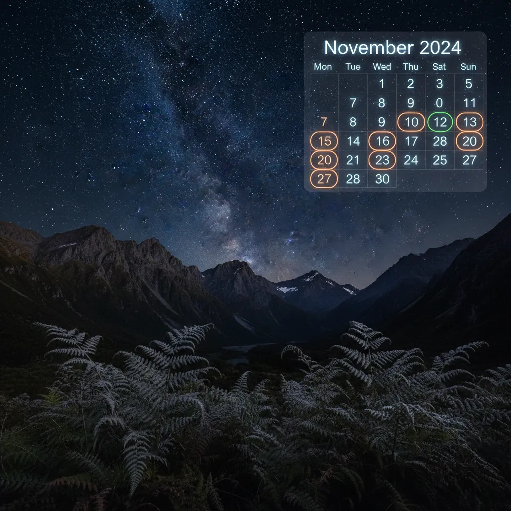 Matariki star cluster and calendar dates