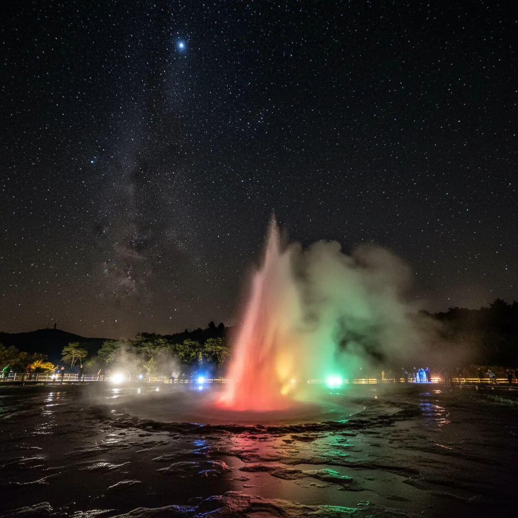 Te Puia Geyser by Night Matariki celebration Rotorua