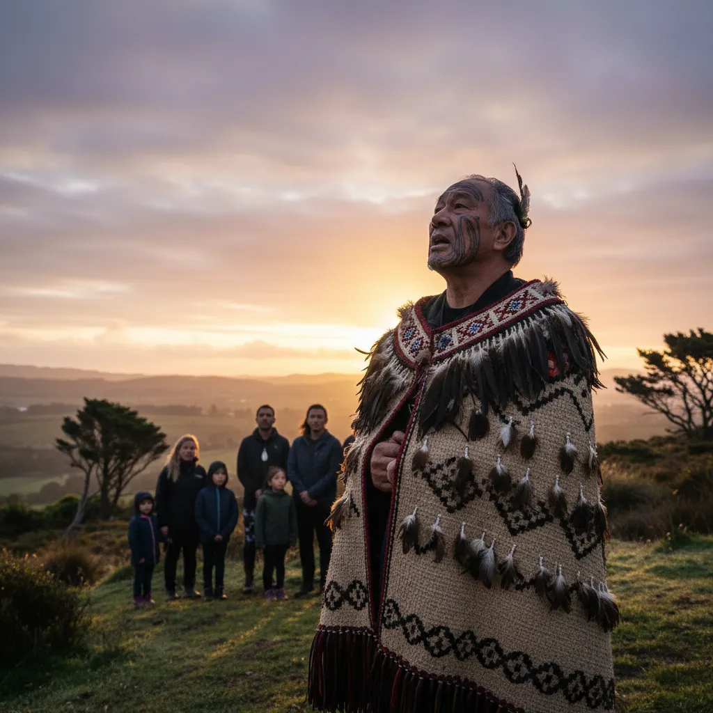 Elder calling out names during Matariki ceremony