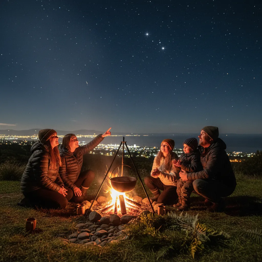 Family celebrating Matariki together
