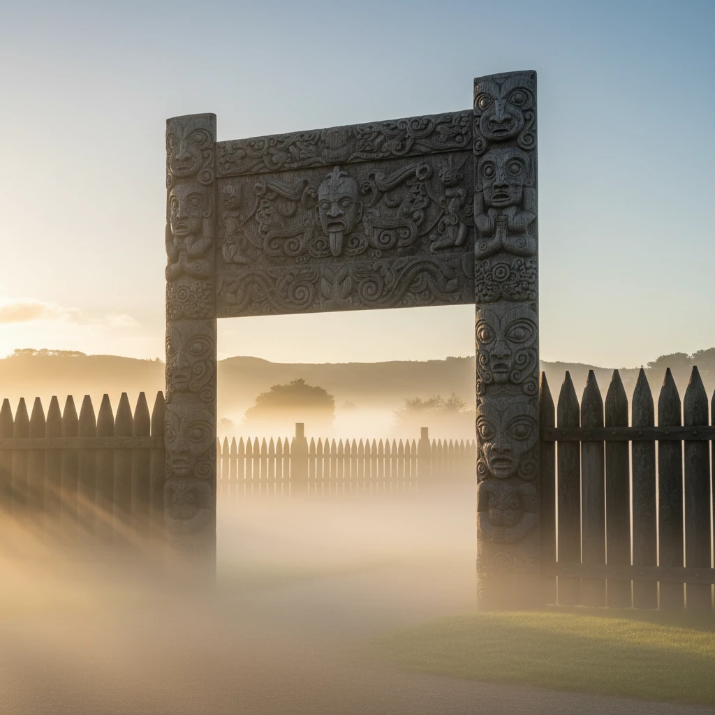 Māori Waharoa at Dawn