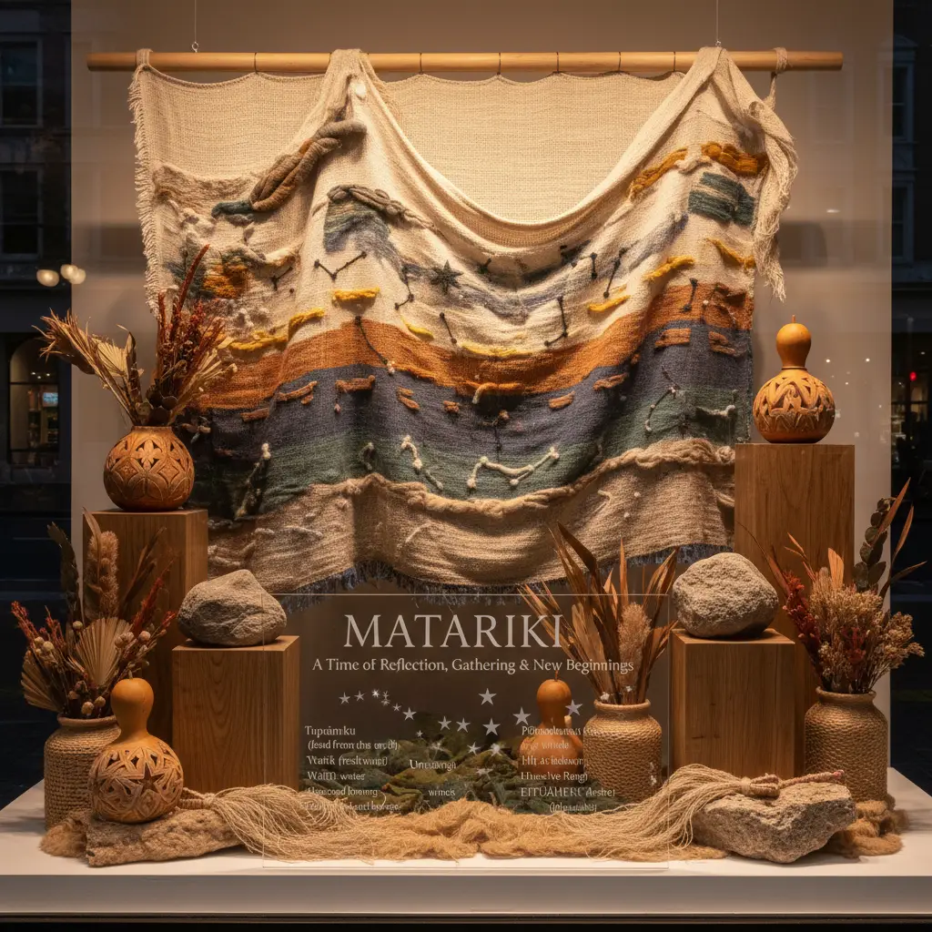 Respectful business display for Matariki avoiding commercial sales