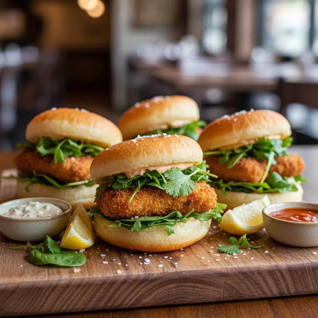 Gourmet mussel and fry bread sliders