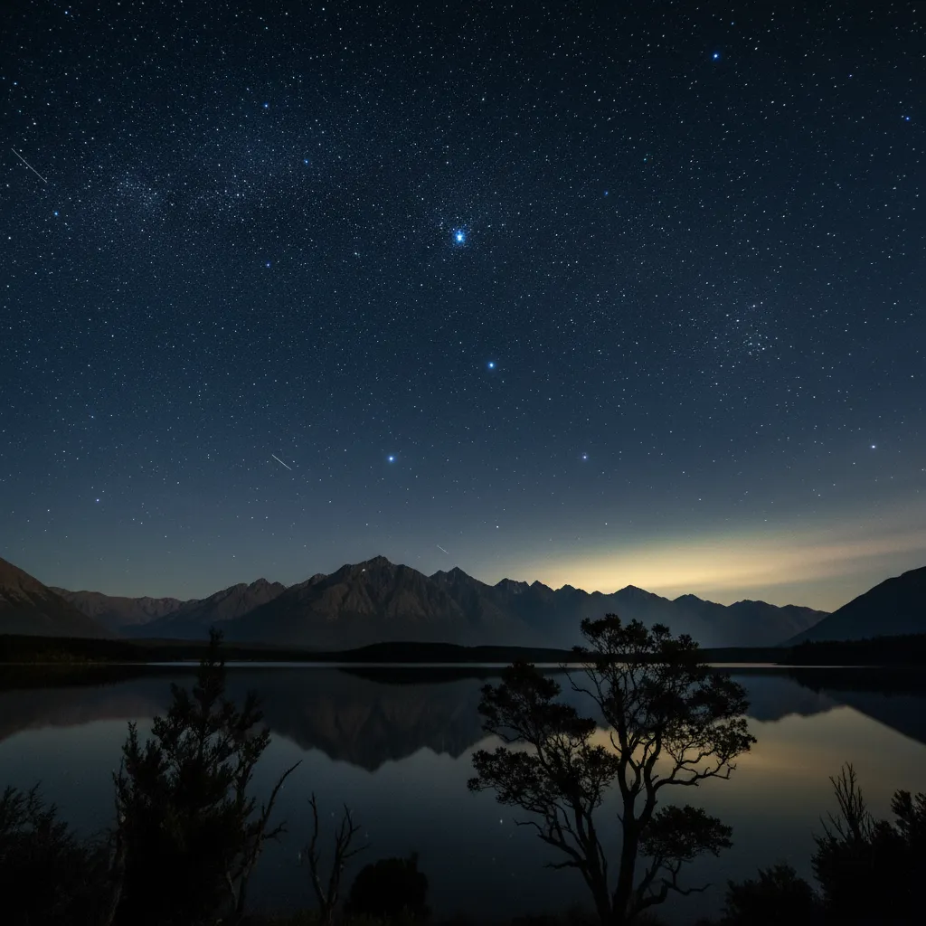 Matariki star cluster in the night sky