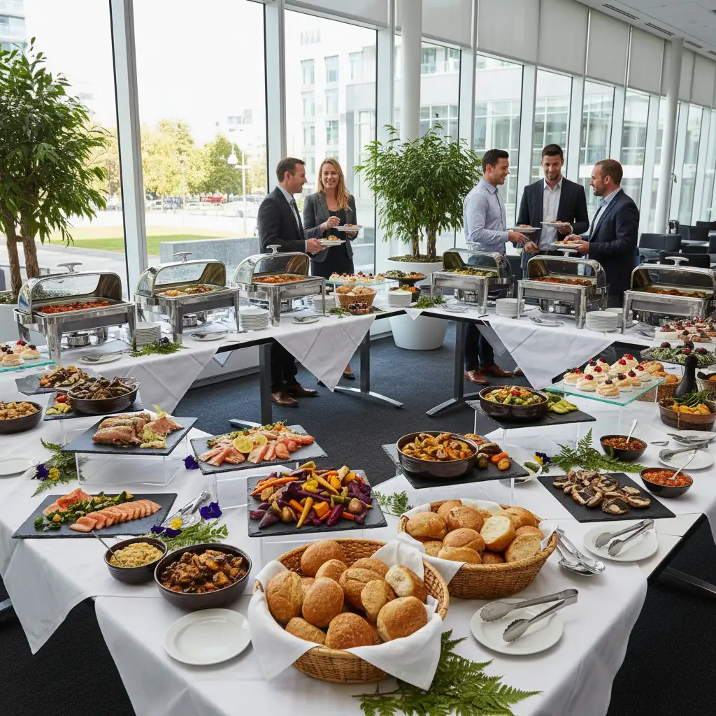Corporate catering setup for Matariki lunch