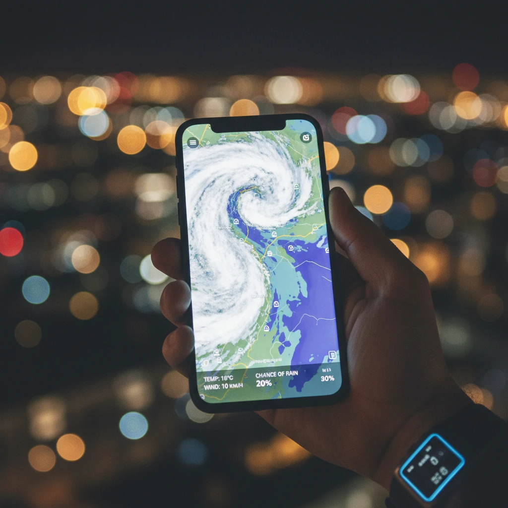 Using weather apps to check cloud cover for Matariki