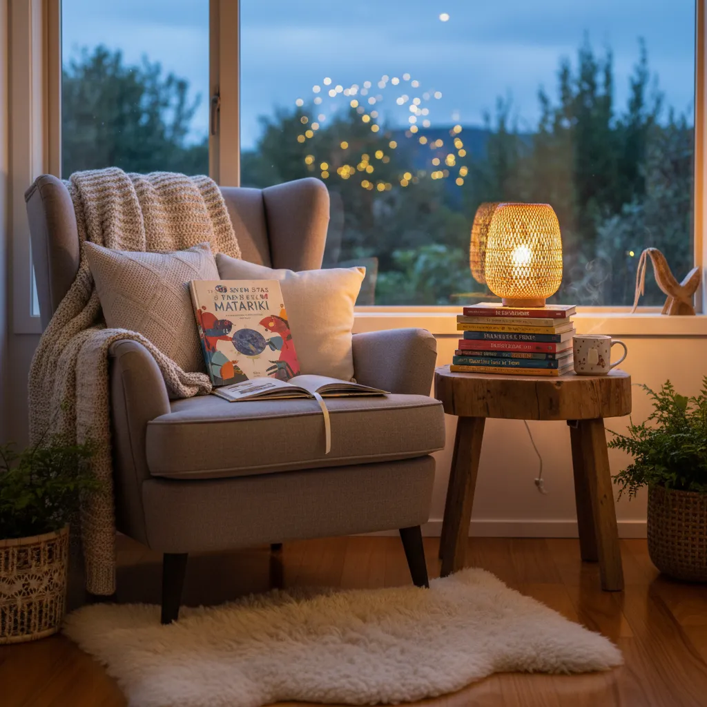 Collection of Matariki books for children and adults on a table