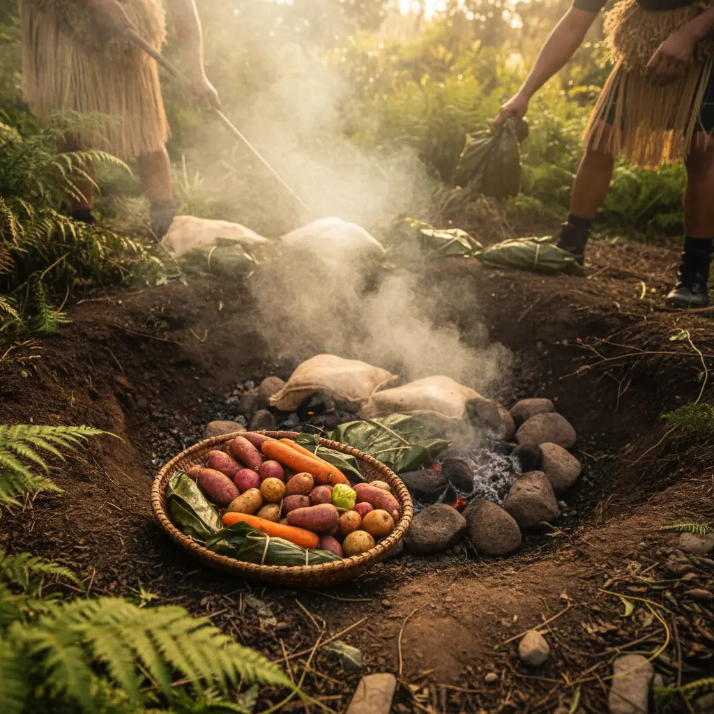 Traditional food preparation connected to the star Tupu-ā-nuku