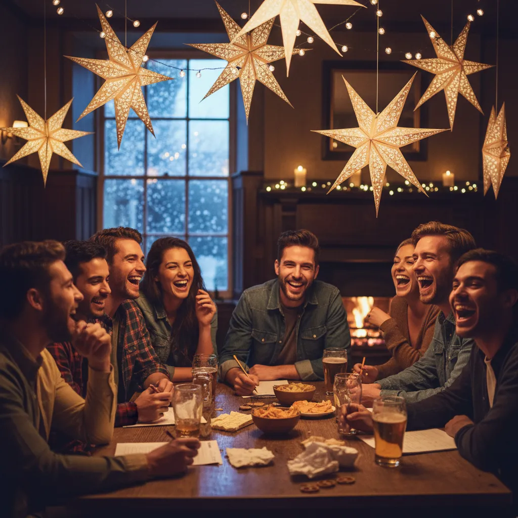 Friends and family enjoying a Matariki quiz night