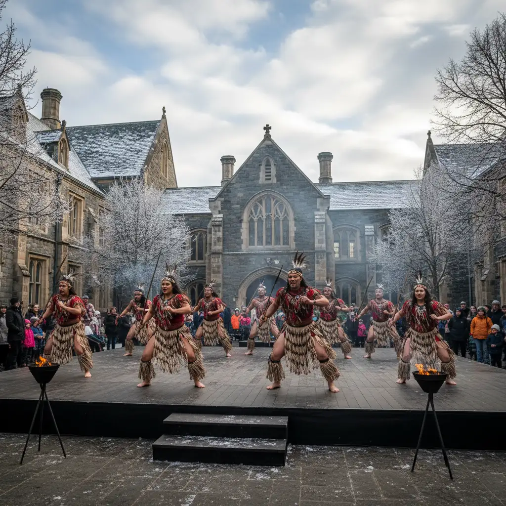 Kapa Haka performance at The Arts Centre Christchurch during Matariki