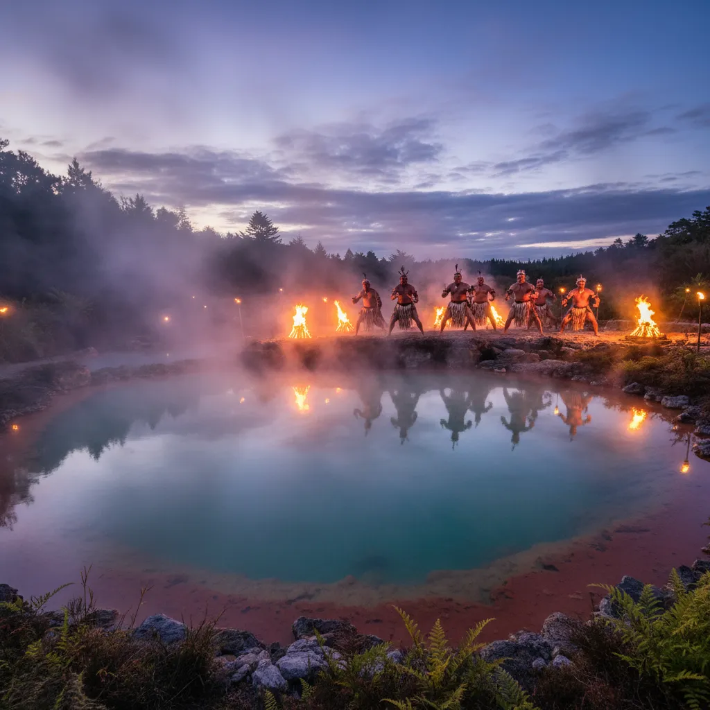 Cultural performance at a Rotorua thermal village