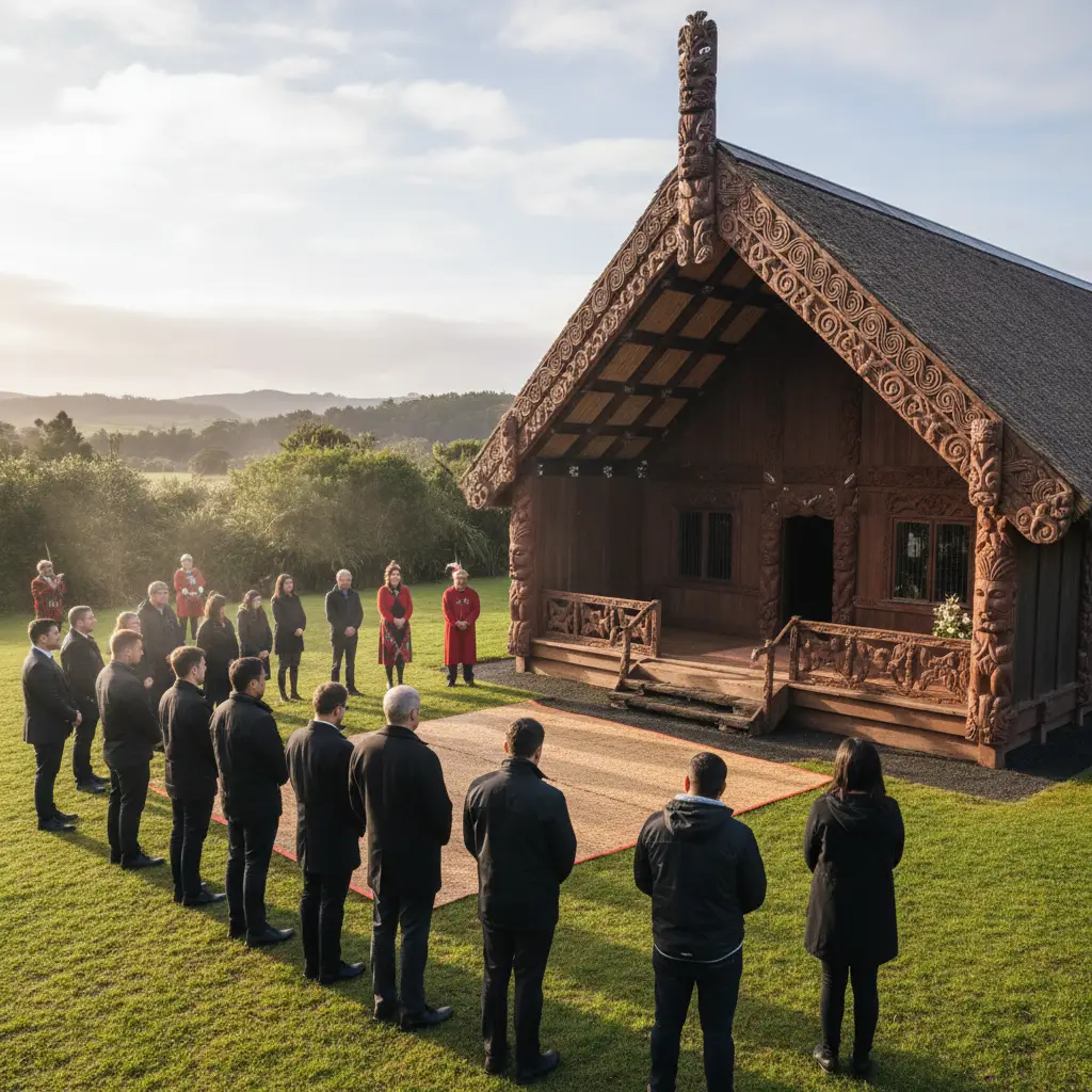 Marae welcome ceremony during Matariki