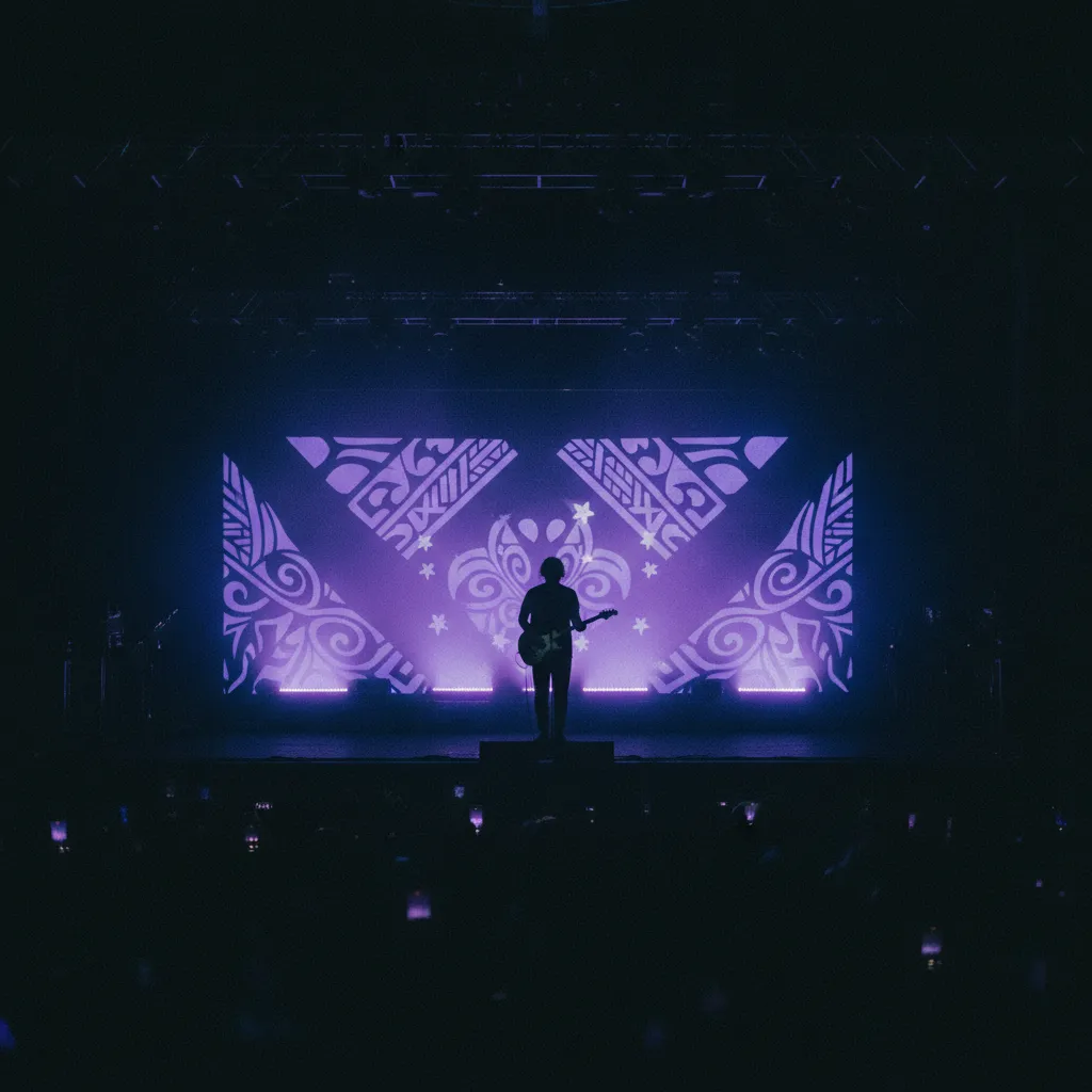 Matariki concert stage with traditional lighting designs