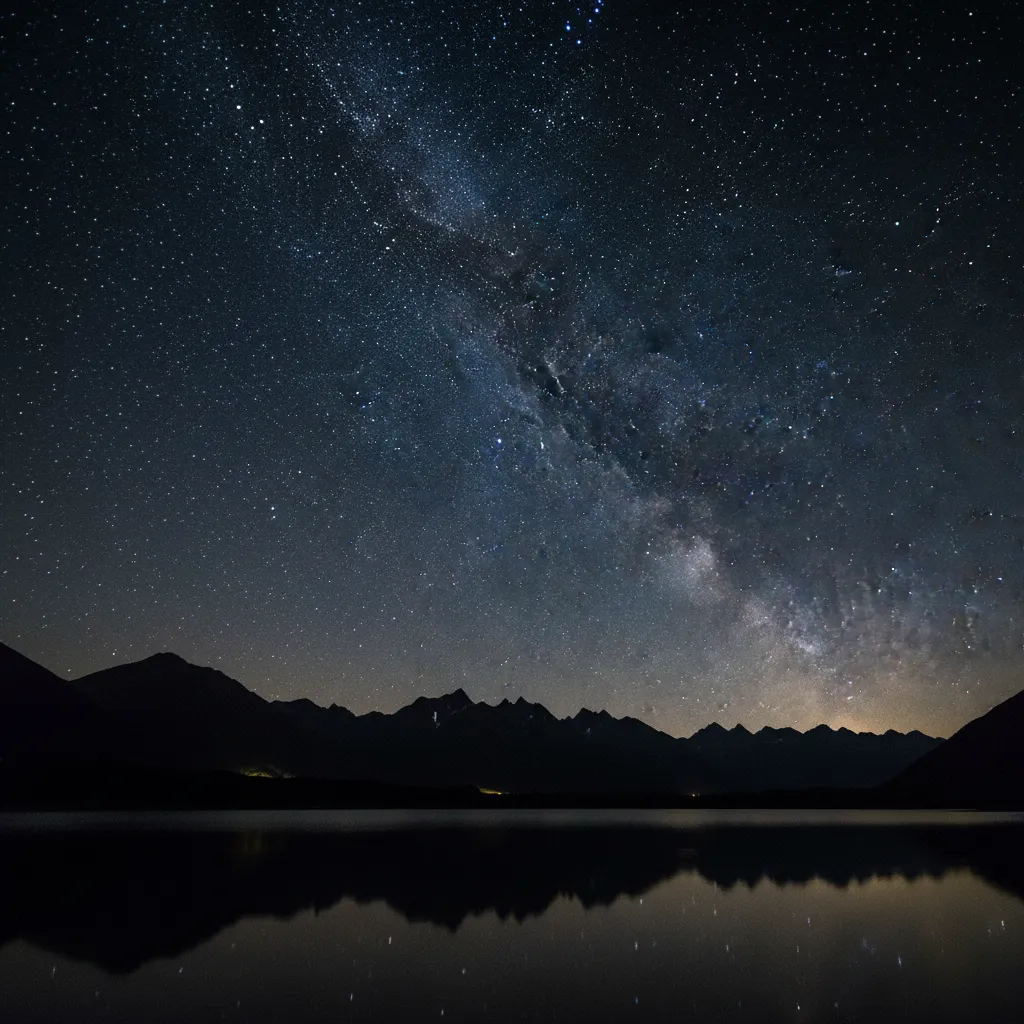 The Matariki star cluster shining in the night sky