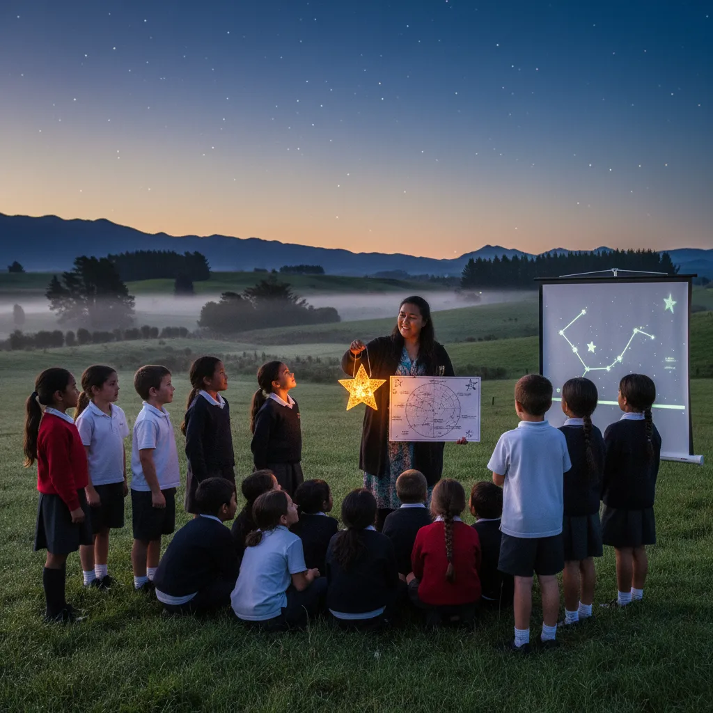 Children learning about Matariki
