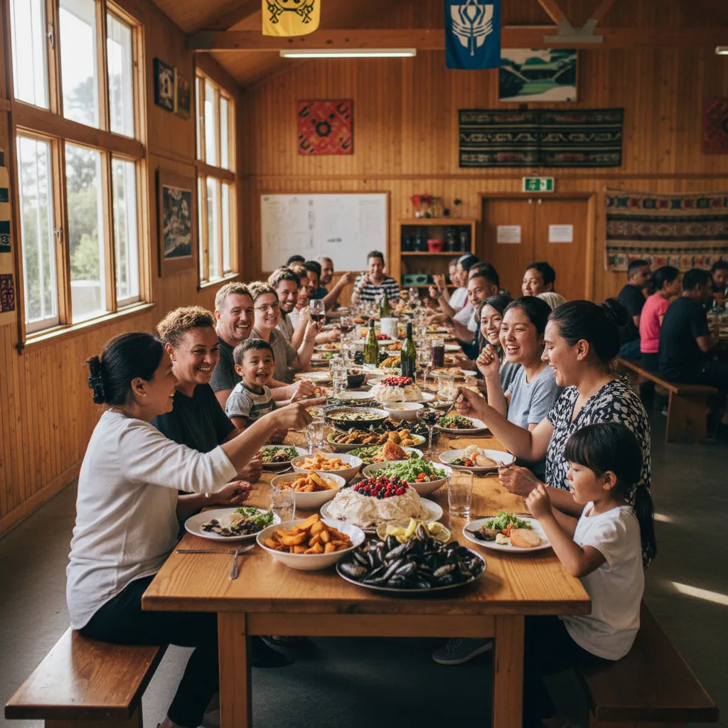 Community gathering for a Matariki feast