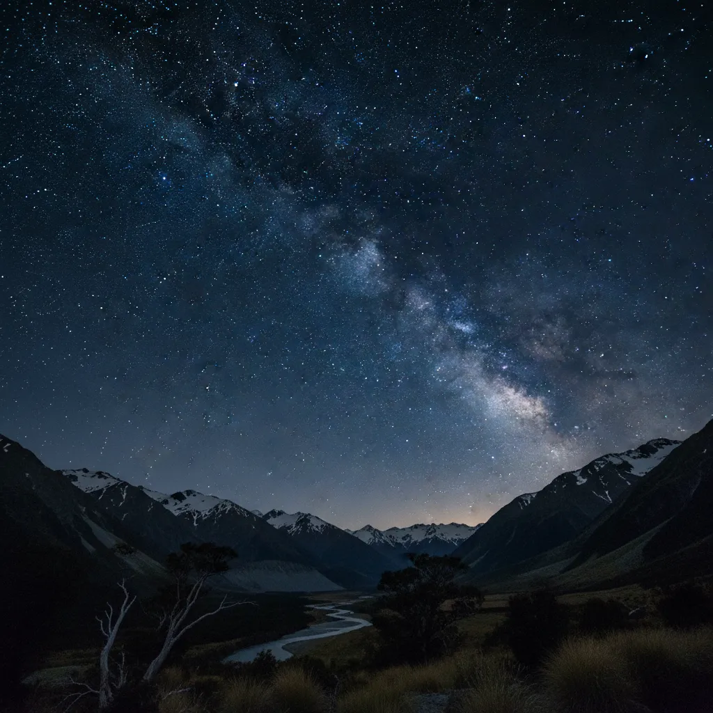 Matariki star cluster in the night sky signaling seasonal changes