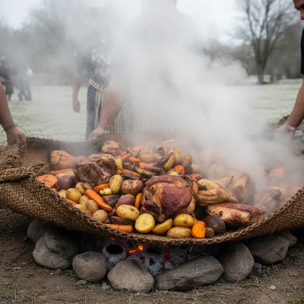 Uncovering a traditional Hāngī feast