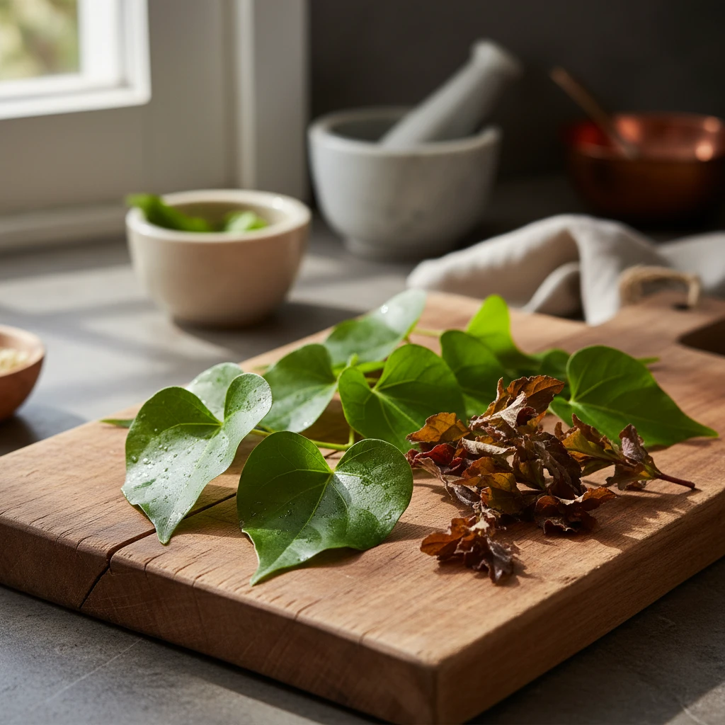 Fresh Kawakawa and Horopito native New Zealand herbs