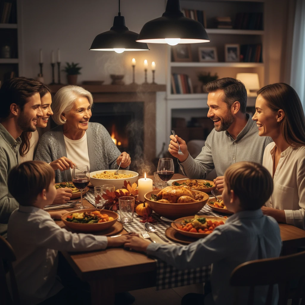 Whānau sharing a Hākari meal for social wellness